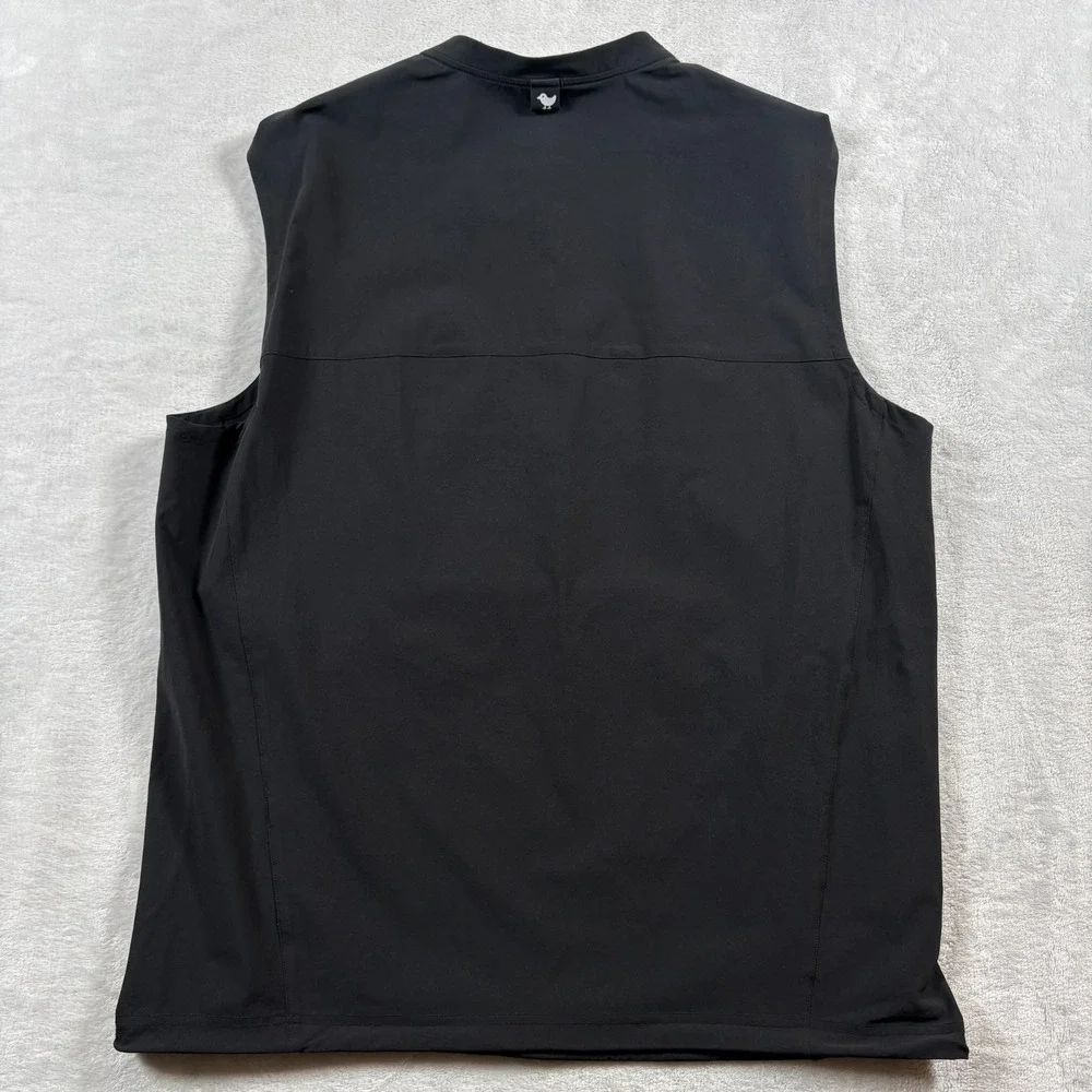 Bad Birdie LW Vest Mens‎ Large Black Quarter Zip Performance Athleisure Golf